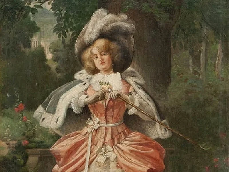 1851-Eugène Siberdt, Eugeen Siberdt - Signora nel parco, 1901